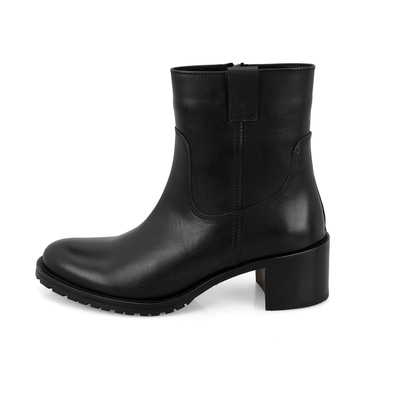 Kadın Siyah Topuklu Deri Bot