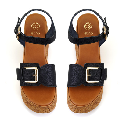 Kadın Siyah Topuklu Deri Sandalet