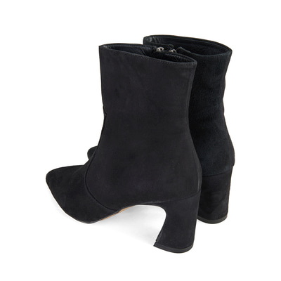 Kadın Siyah Topuklu Süet Bot