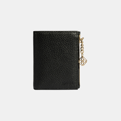 Kadın Siyah Zincir Detaylı Deri Cüzdan