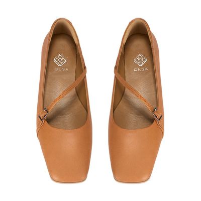 Kadın Taba Ayarlanabilir Tokalı Deri Babet