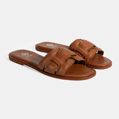 Kadın Taba Deri Terlik