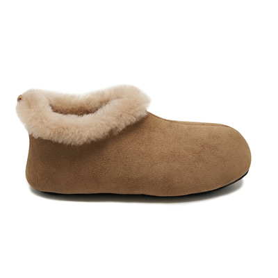 Kadın Taba Fluffy Yünlü Patik