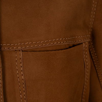 Kadın Taba Gömlek Yakalı Düğmeli Süet Ceket