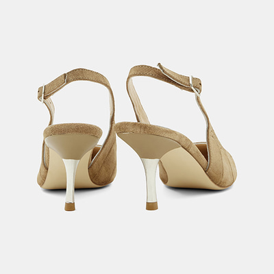 Kadın Taba Kroko Desenli Sivri Burunlu Süet Stiletto