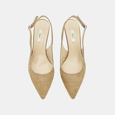 Kadın Taba Kroko Desenli Sivri Burunlu Süet Stiletto