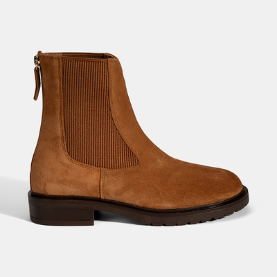 Kadın Taba Lastikli Süet Chelsea Bot