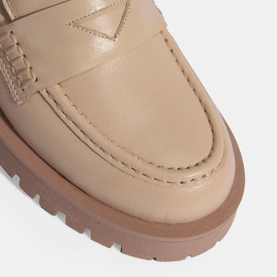 Kadın Taba Slip-On Deri Loafer