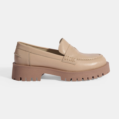 Kadın Taba Slip-On Deri Loafer