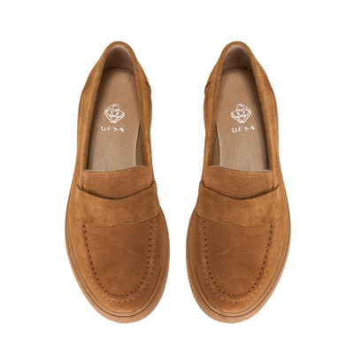 Kadın Taba Süet Deri Loafer