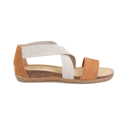 Kadın Taba Süet Deri Sandalet