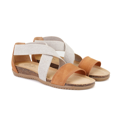 Kadın Taba Süet Deri Sandalet