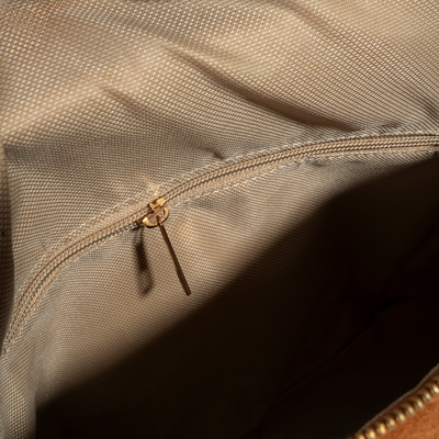 Kadın Taba Süet Detaylı Fermuarlı Sırt Çantası