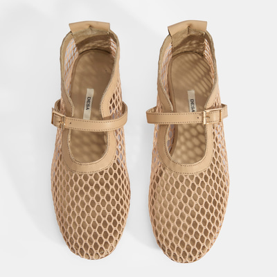 Kadın Ten Ayarlanabilir Metal Tokalı File Babet