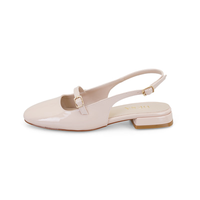 Kadın Ten Ayarlanabilir Tokalı Deri Babet