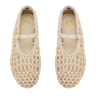 Kadın Ten Ayarlanabilir Tokalı Hasır Babet