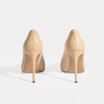 Kadın Ten Deri Topuklu Klasik Ayakkabı