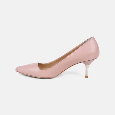 Kadın Ten Sivri Burunlu Metal Topuklu Deri Stiletto
