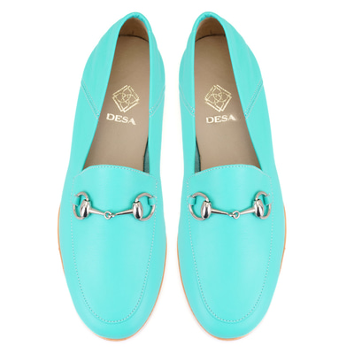 Kadın Turkuaz Deri Loafer