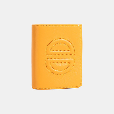 Kadın Turuncu D Logolu Deri Cüzdan