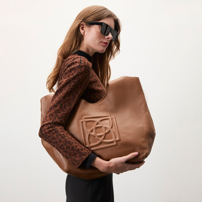 Kadın Turuncu Deri Hobo Çanta