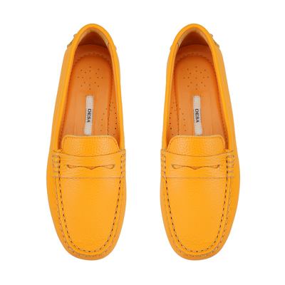 Kadın Turuncu Deri Loafer