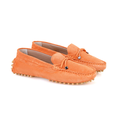Kadın Turuncu Deri Loafer