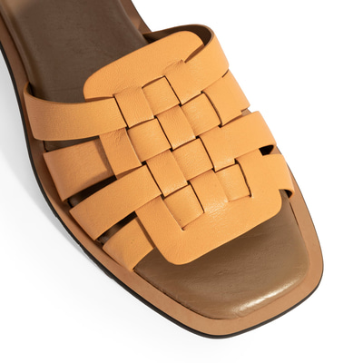 Kadın Turuncu Deri Terlik