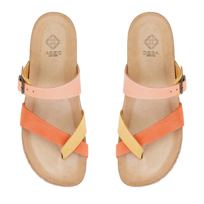 Kadın Turuncu Nubuk Deri Terlik