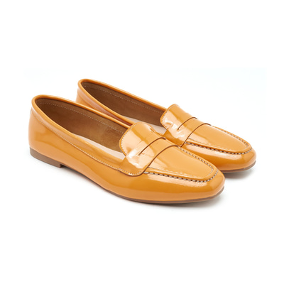 Kadın Turuncu Rugan Loafer