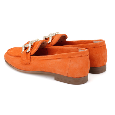 Kadın Turuncu Süet Deri Loafer
