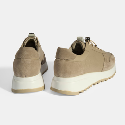 Kadın Vizon Bağcıklı Deri Detaylı Spor Ayakkabı