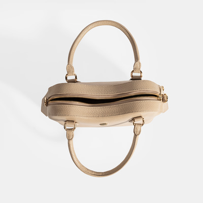 Kadın Vizon Deri Çanta Aksesuarlı Mini El Çantası