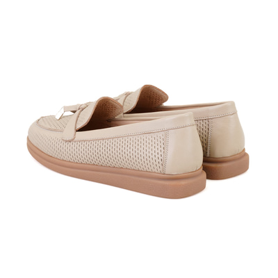 Kadın Vizon Deri Loafer