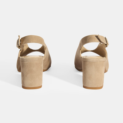 Kadın Vizon DesaComfort Toka Detaylı Slingback Topuklu Günlük Ayakkabı