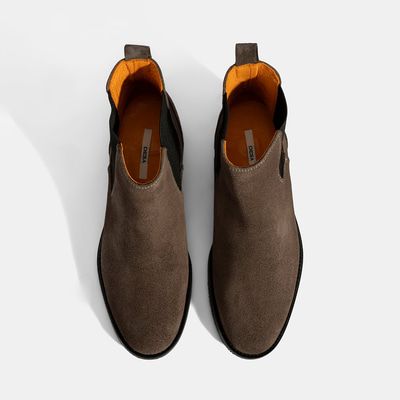 Kadın Vizon Lastik Detaylı Süet Deri Bot