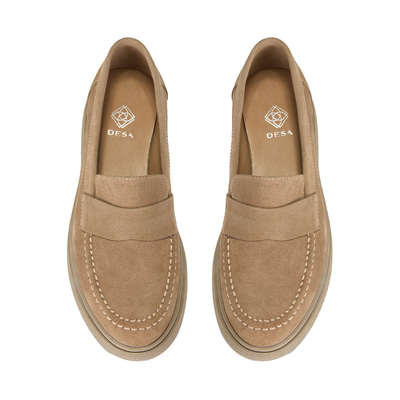 Kadın Vizon Süet Deri Loafer