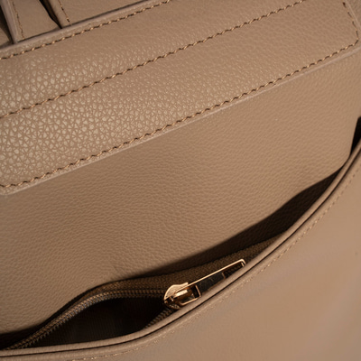 Kadın Vizon Süet Detaylı Fermuarlı Sırt Çantası