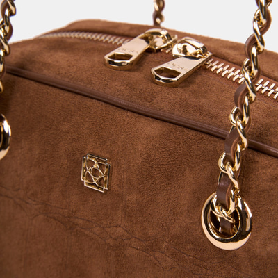 Kadın Vizon Zincir Askılı Süet Deri Omuz Çantası