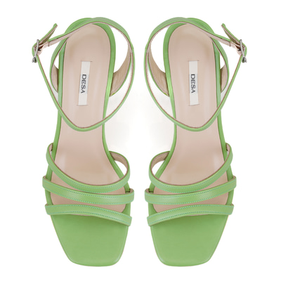 Kadın Yeşil Deri Abiye Sandalet