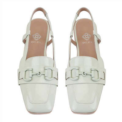 Kadın Yeşil Rugan Deri Babet