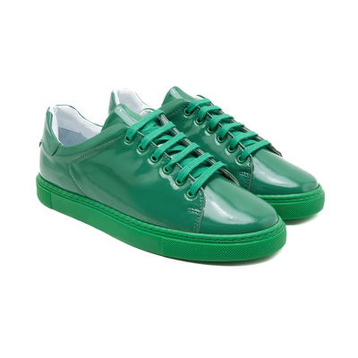 Kadın Yeşil Rugan Deri Spor Ayakkabı