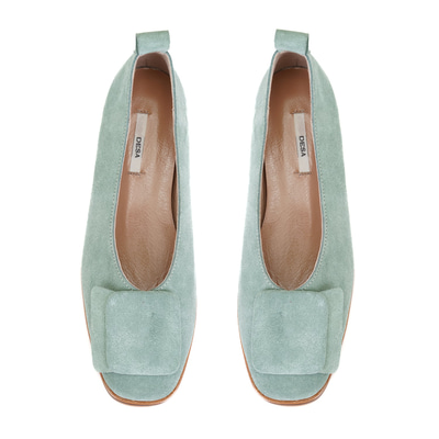 Kadın Yeşil Süet Deri Babet