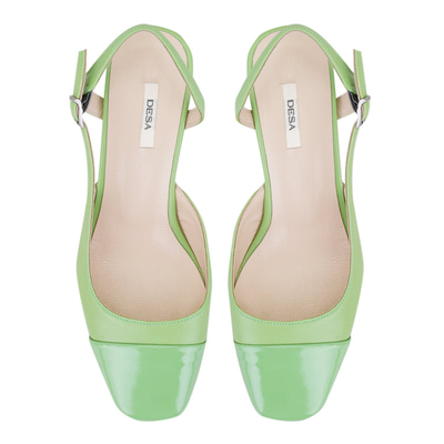Kadın Yeşil Topuklu Deri Ayakkabı