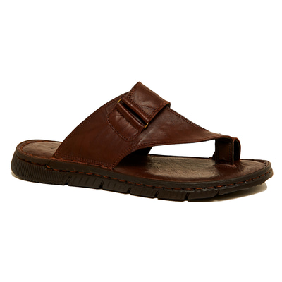 Kahve Armonda Erkek Deri Terlik