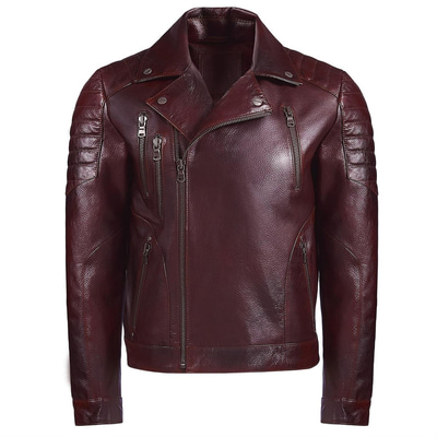 Kahve Bill Erkek Biker Deri Mont