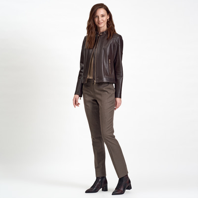 Kahve Carlina Kadın Deri Mont