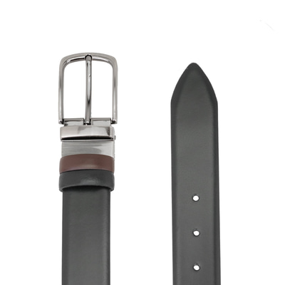 Kahve Erkek Çift Taraflı Klasik Deri Kemer