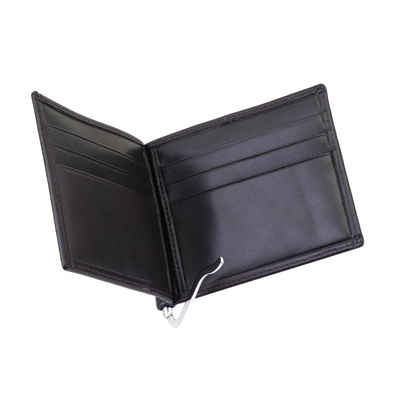 Kahve Erkek Para Klipsli Deri Cüzdan / Kartlık