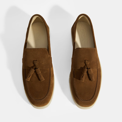 Kahve Erkek Süet Püsküllü Loafer